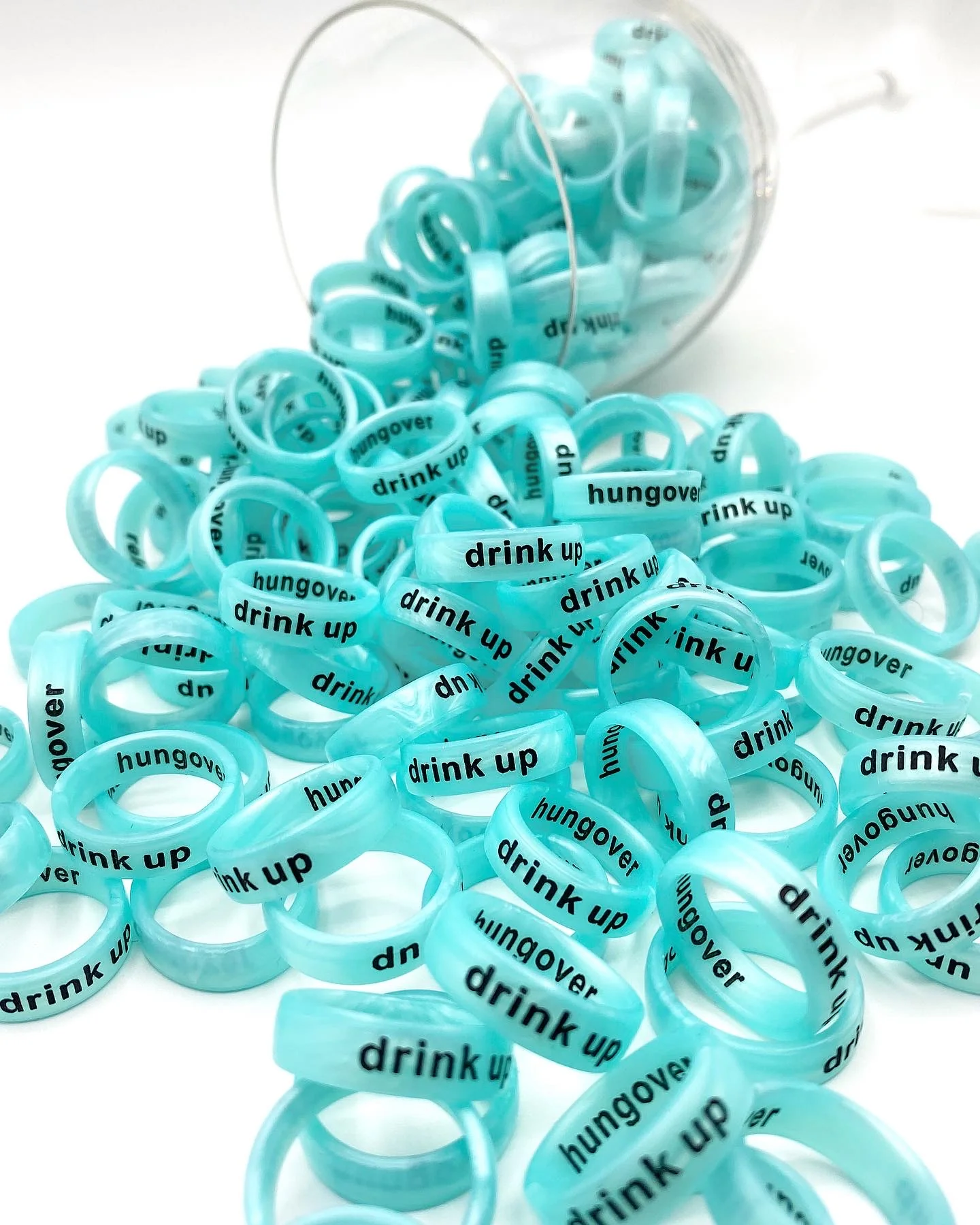 Flip Reversible drink up / hungover 3pk turquoise Rings - Image 5