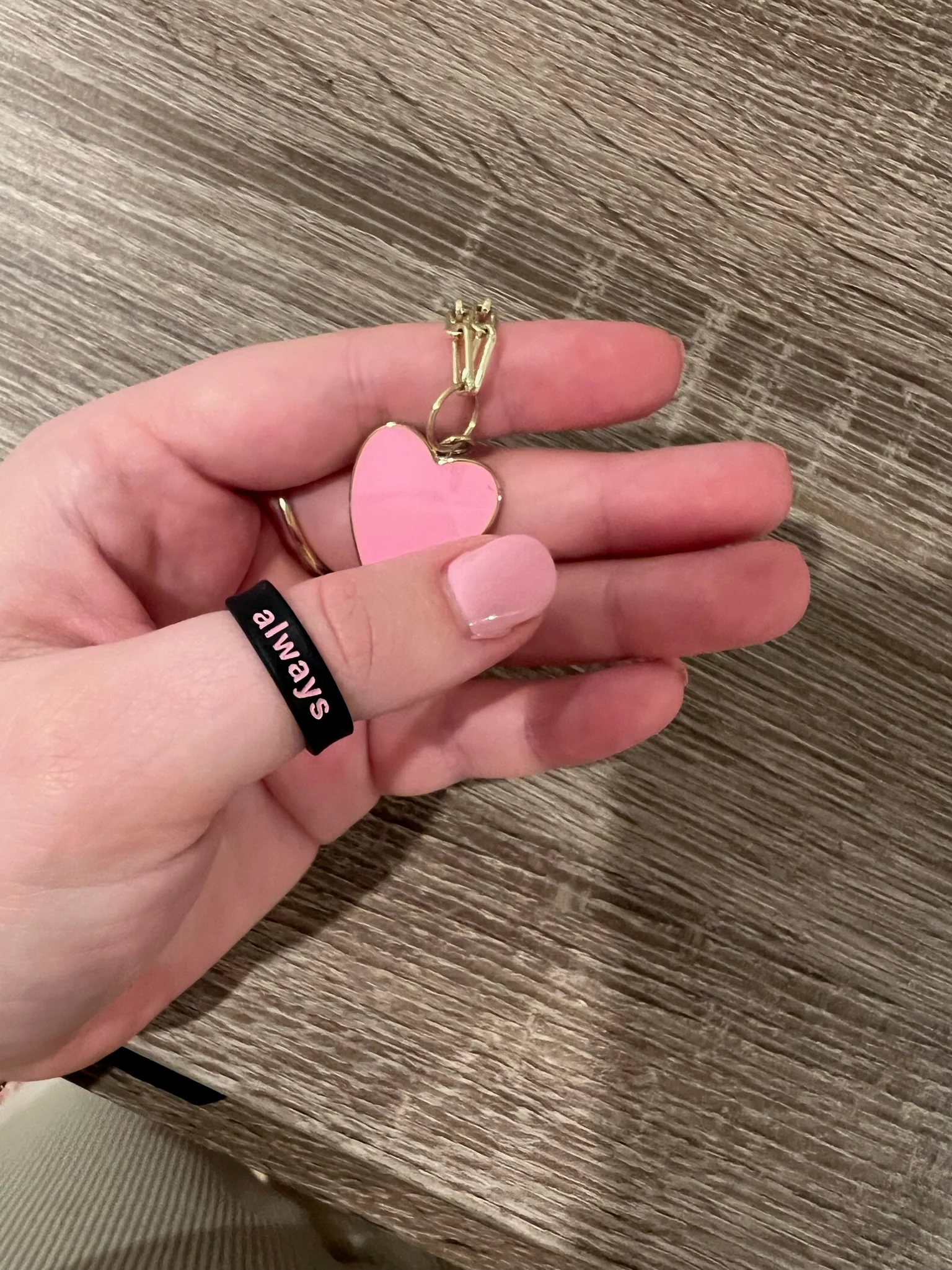 Flip Reversible Pink heart / Always ring - Image 11