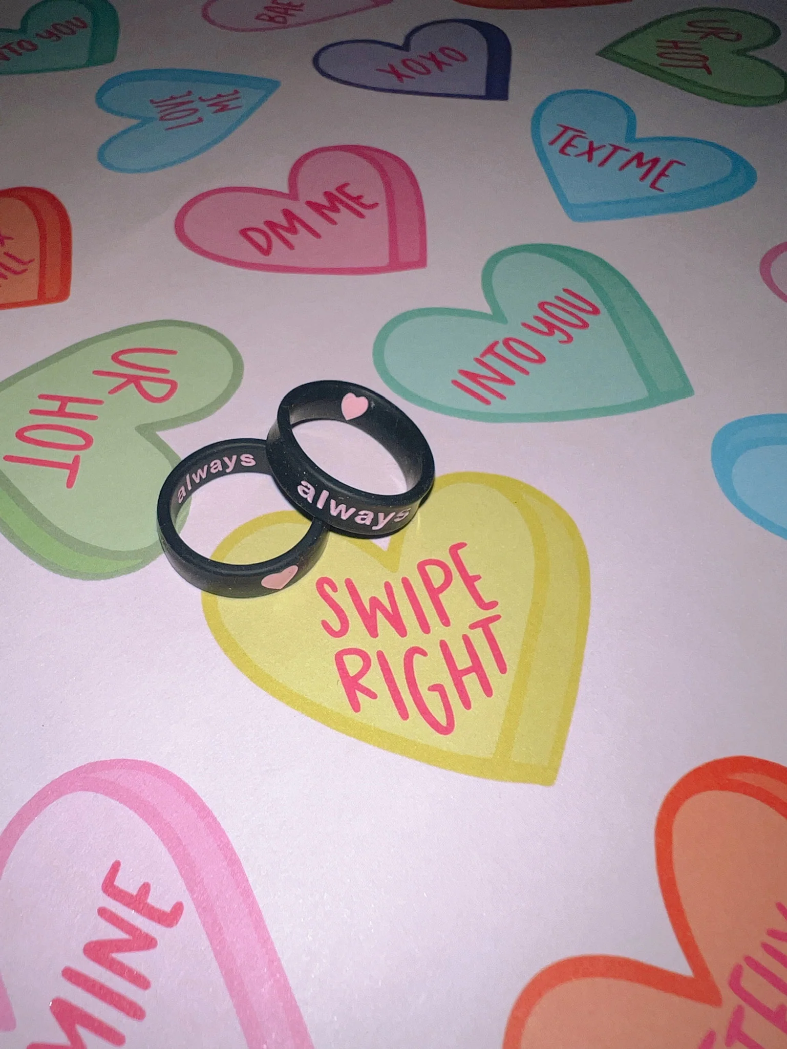 Flip Reversible Pink heart / Always ring - Image 16