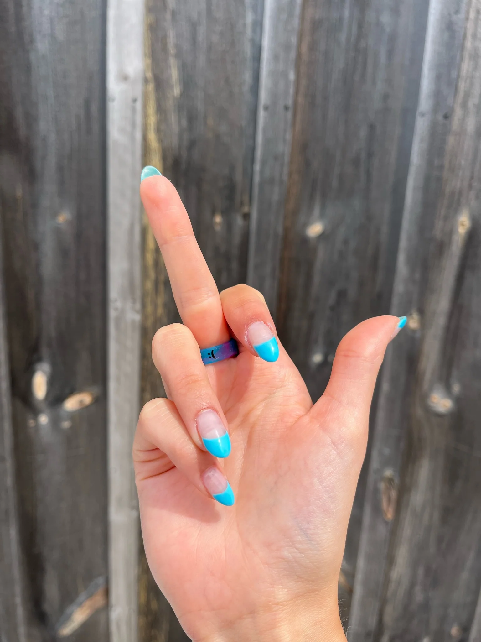 Flip Reversible smile / frown ring galaxy sparkle - Image 14